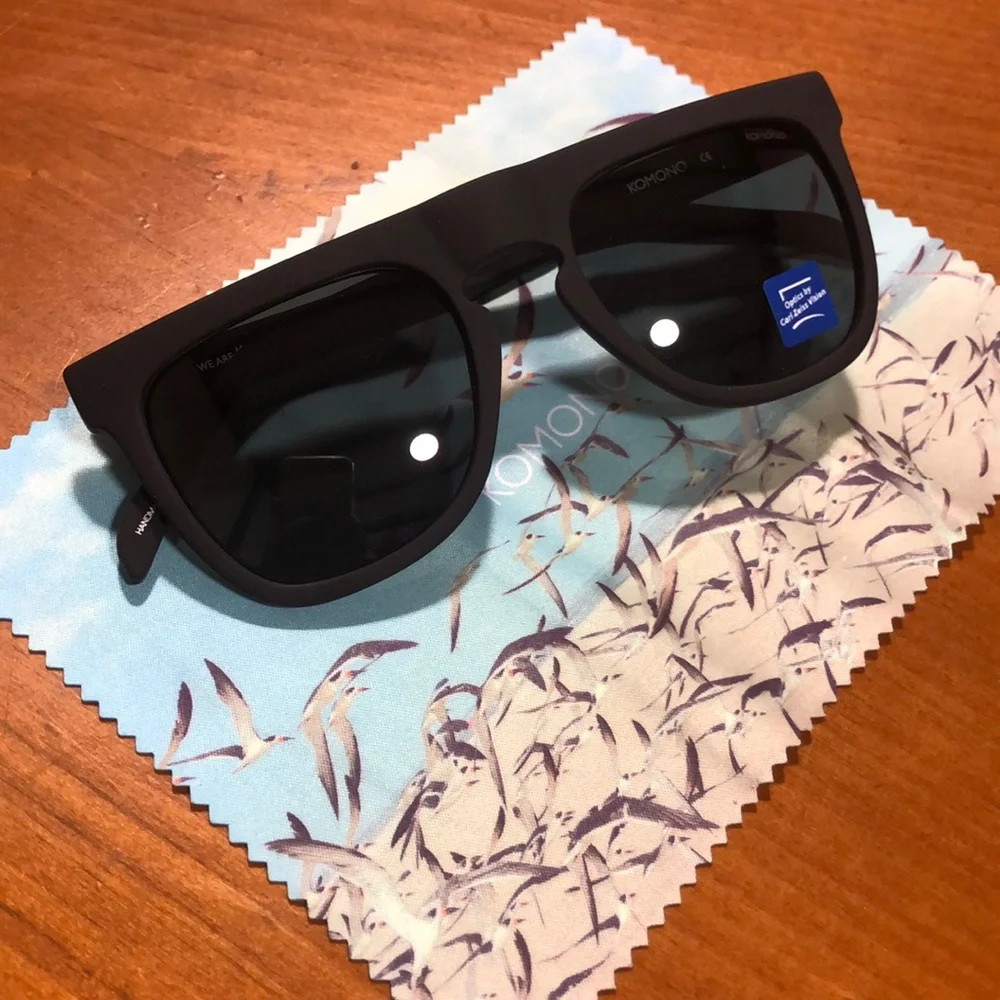 KOMONO Bennet black rubber sunglasses (NEW)